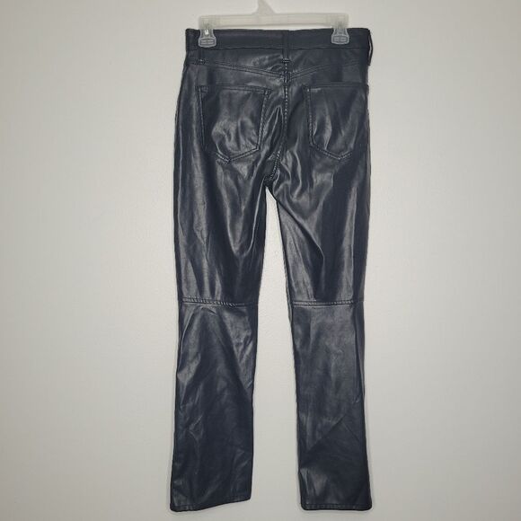 GAP High Rise Vegan Leather Vintage Slim Pants edgy chic ankle size 6 - Picture 4 of 9